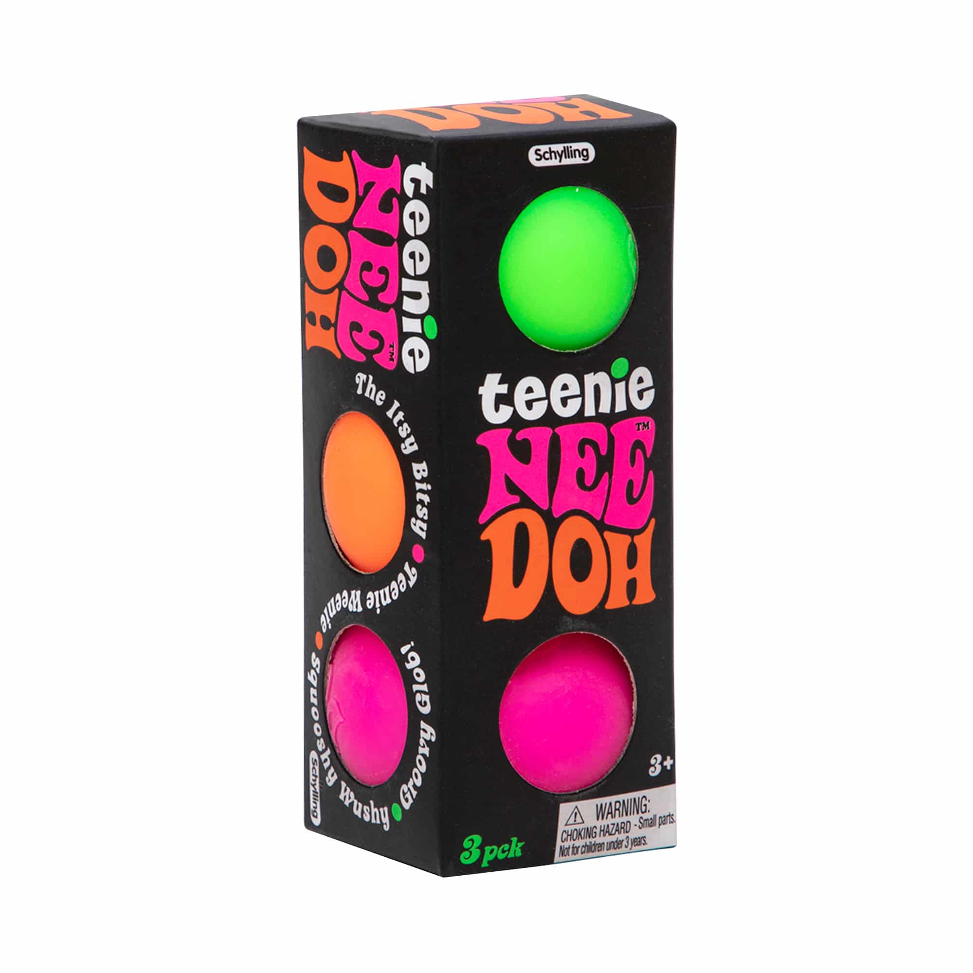 Teenie NeeDoh – Mini Squishy Stress & Fidget Toy | 3-Pack in Assorted Colors