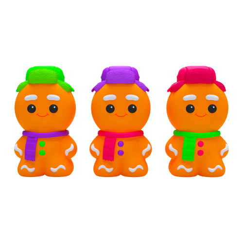 NeeDoh Ginger Glowman – Glow-in-the-Dark Crunchy Gingerbread Squishy Toy | Holiday Gift