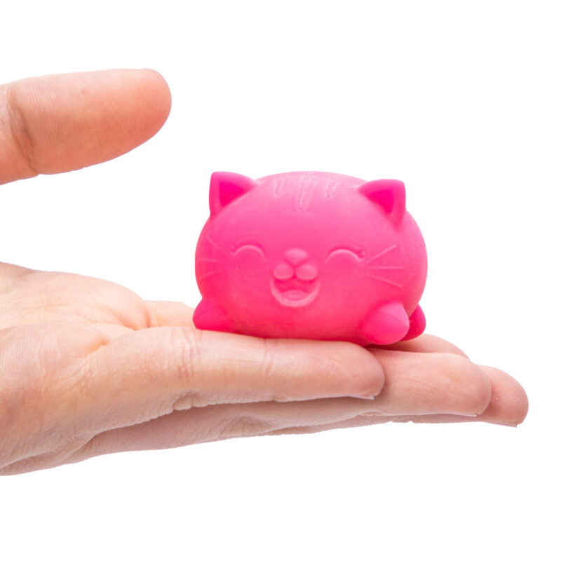 Teenie NeeDoh Cool Cats – Mini Squishy Cat Squeeze Toy | 3-Pack, 8 Expressions & 4 Colors