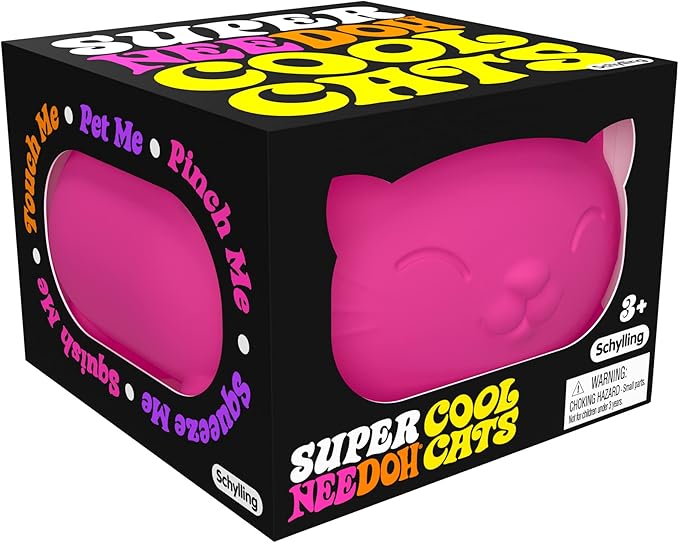 NeeDoh Super Cool Cat – Squishy Cat Stress & Fidget Toy | Assorted Colors | Ages 3+