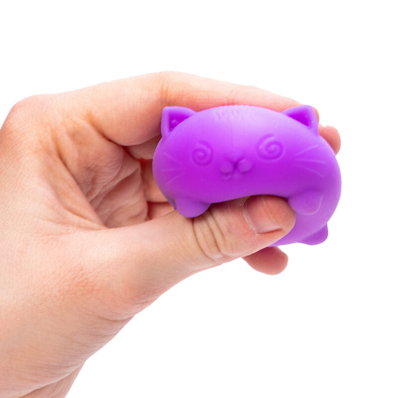 Teenie NeeDoh Cool Cats – Mini Squishy Cat Squeeze Toy | 3-Pack, 8 Expressions & 4 Colors